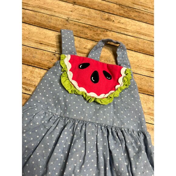 Ric Rac & Ruffles Watermelon Ruffled Short Set 4T - Picture 3 of 4